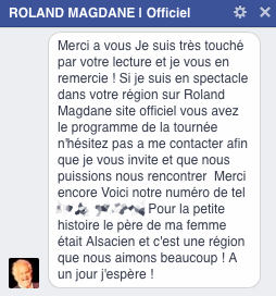 Message de Roland Magdane